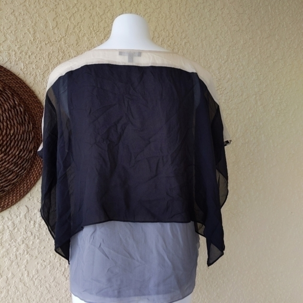 Eileen Fisher Bateau Neck Tiered Silk Top - Picture 7 of 7